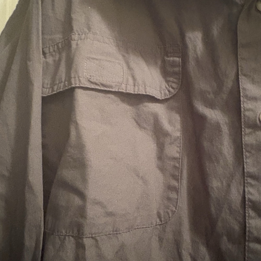 Wrangler Mens Long Sleeve Button Up 3XL Gray Fish Utility - Picture 3 of 4